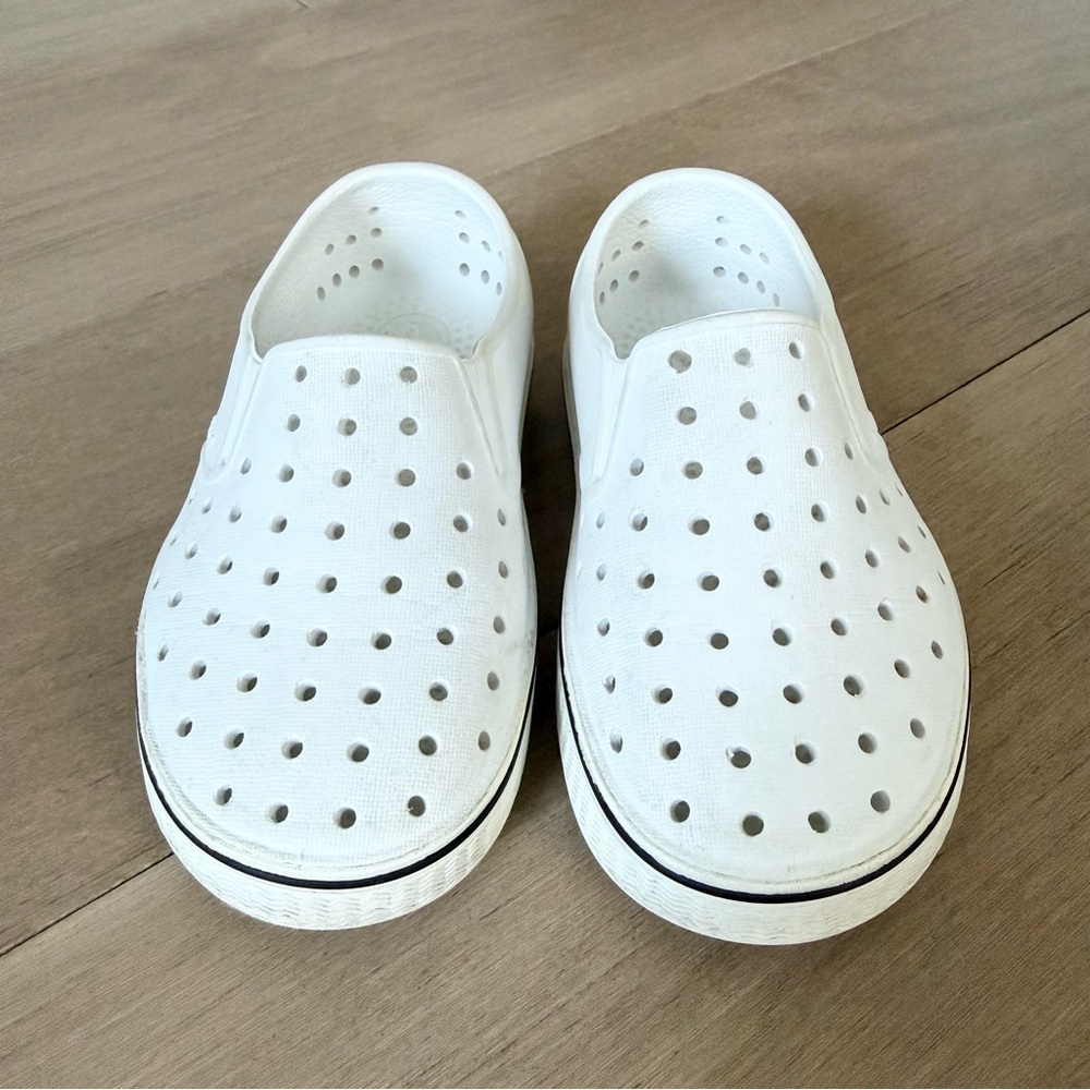 Native Kids Miles White Slip-On Shoes